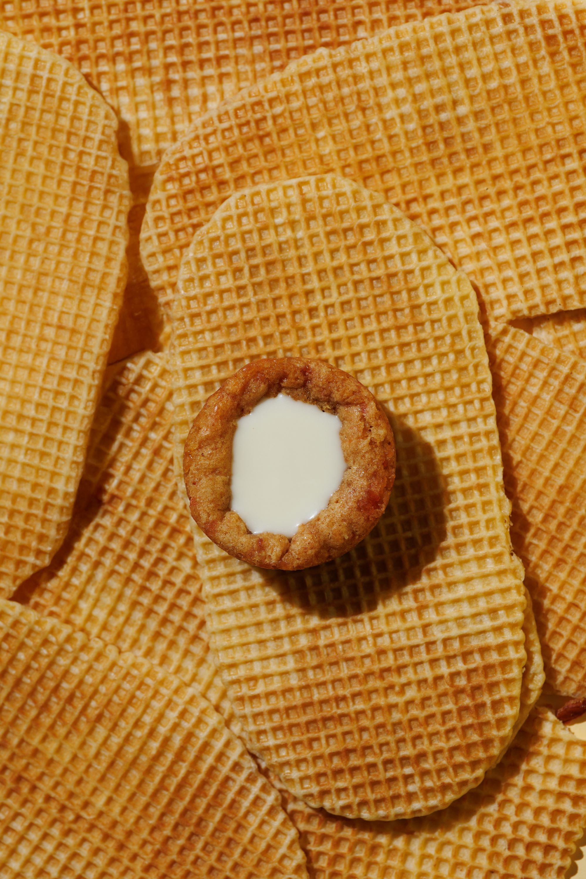 ゴーフレット生地を使ったケーキ生地のイメージ