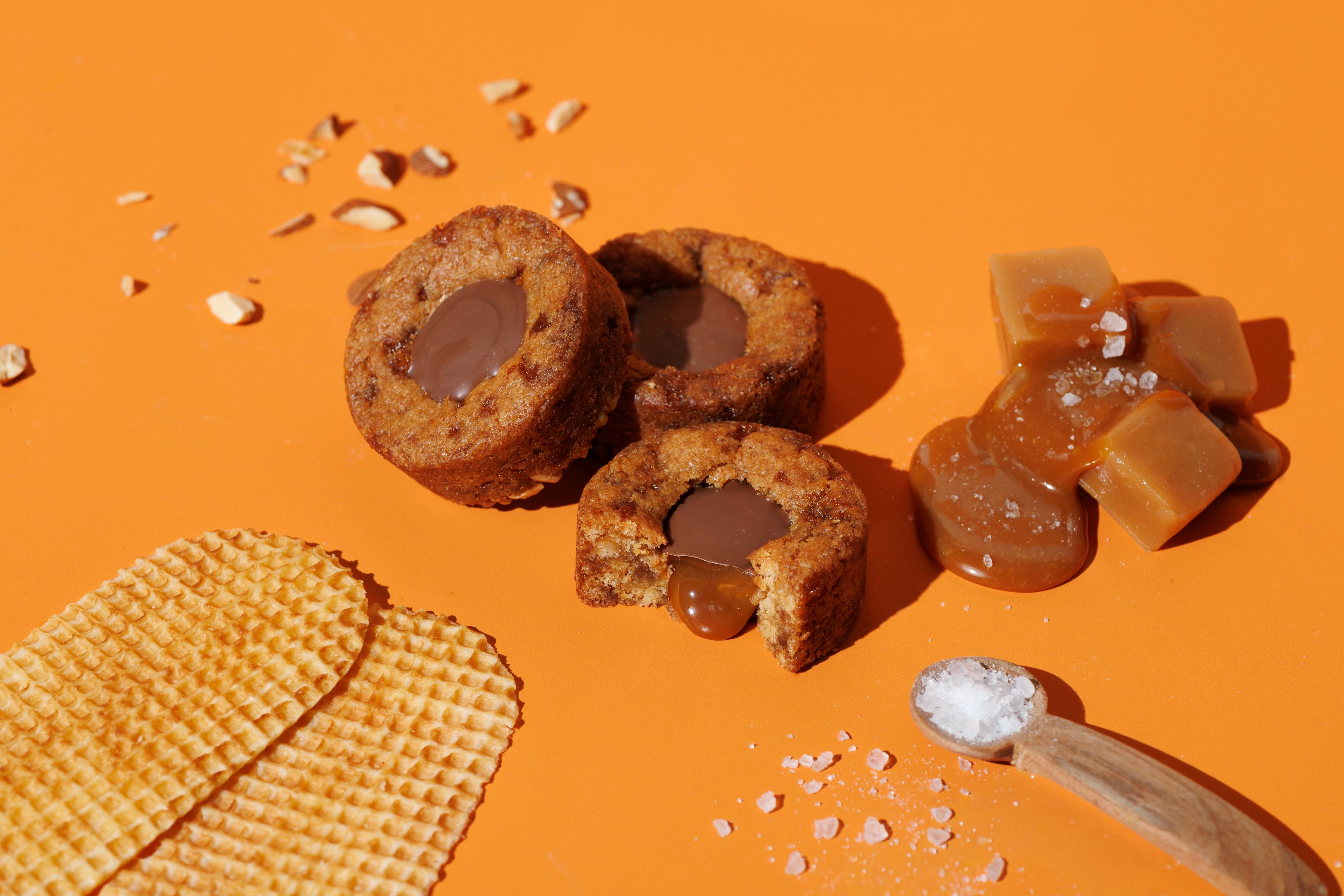 ゴーフレット生地を使ったケーキ生地のイメージ