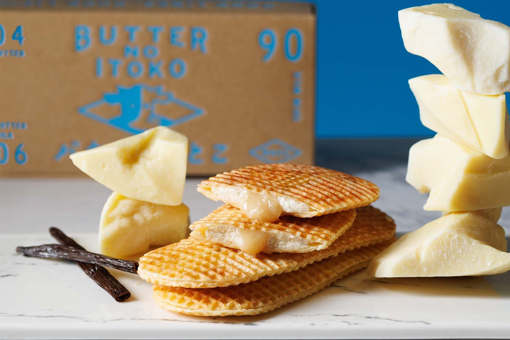 ゴーフレット生地を使ったケーキ生地のイメージ